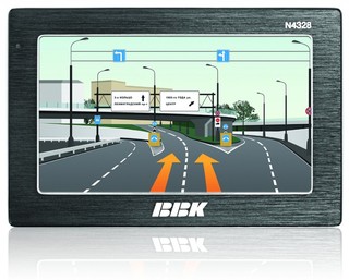 Автомобильный навигатор GPS BBK N4328 4.3" 2Gb MicroSD Карты Прогород