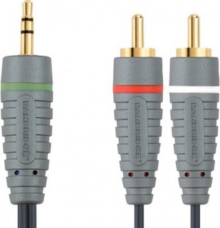 Кабель Аудио Bandridge 3.5mm "папа" - 2x RCA "папа" 5м