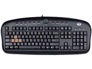 Клавиатура A4 KB-28G-1 black (exchange keycap) PS/2 Multimedia
