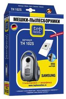 Пылесборники TOP HOUSE TH 102 S Двухслойные 5 шт.+1 м.ф. для пылесосов Samsung
