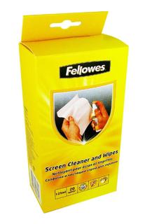 Спрей Fellowes для чистки экранов 120ml и 20 абсорбирующих салфеток (99708) (FS-99701)