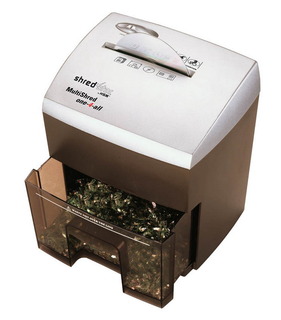 Шредер HSM MultiShred-4.0x30 (секр.3, 4х30мм, 8лcт, 3.5лтр. Уничт.Скобы,Пл.карты,Скрепки,CD)