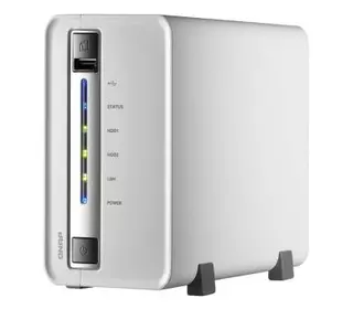 Сетевой накопитель QNAP TS-212 с двумя отсеками для жестких дисков. Marvell 1.2 ГГц