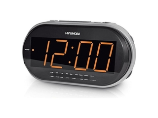 Радиобудильник Hyundai H-1543(серебро с оранжевым)