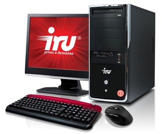Системный блок iRU Home 320 PhenomII X2-550/4096/320/GT220-1024/DVD-RW/CR/W7-HB/K+M/bl