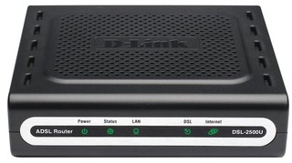 Модем D-Link DSL-2500U/BRU/D ADSL/ADSL2/ADSL2+ со сплитером, чипсет Broadcom