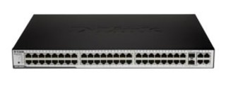 Коммутатор D-Link  управляемый 48x10/100Mbps(PoE)+2x1000Base-T+2xSFP, 19 (DES-3052P)