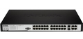 Коммутатор D-Link 24-Port 10/100Mbps POE+ 2 1000BASE-T + 2 x 1000BASE-T/SFP  упр. L2 (DES-3028P)