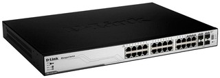 Коммутатор D-Link 24-Port Manag L2 20z10/100/1000TX 4x1000TX/SFP 2x10G stack ports (DGS-3100-24)