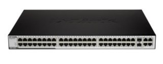 Коммутатор D-Link 48-Port 10/100Mbps + 2 1000BASE-T 2 Combo 1000BASE-T/SFP, управл. L2 (DES-3052)