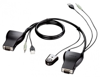 Коммутатор Dlink 2-х портовый USB KVM (KVM-221)