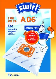 Пылесборники Swirl A06 Airspace 4 шт.+1 м.ф. для AEG Vampyrino