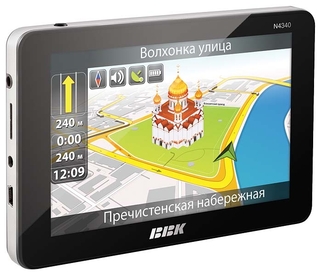 Автомобильный навигатор GPS BBK N4340 4.3" 4Gb MicroSD Navitel