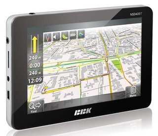 Автомобильный навигатор GPS BBK N5040BT 5" 4Gb Navitel bluetooth black