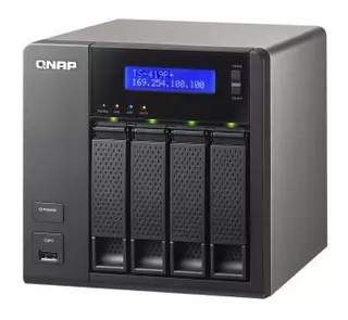 Сетевой накопитель Qnap TS-419P+ с четырьмя отсеками для жестких дисков Marvell 1.6 ГГц