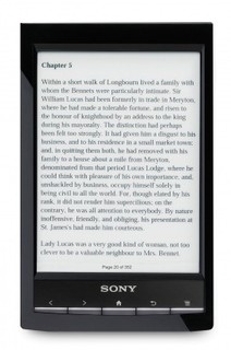 Электронная книга Sony PRST1BC 6" 800х600 16grey, 2Gb, microSD, G-Sensor, WiFi, Аудио плеер, черная