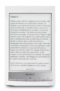 Электронная книга Sony PRST1WC 6" 800х600 16grey, 2Gb, microSD, G-Sensor, WiFi, Аудио плеер, белая