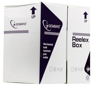 Кабель UTP Gembird UPC-5045E-SO кат.5e медь однож. 305м pullbox 0.45 мм, серый