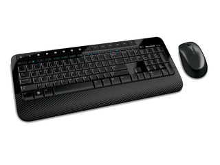 Комплект клавиатура + мышь Microsoft  2000 черный Wireless Desktop USB (M7J-00012)