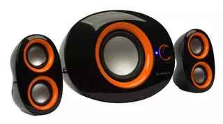 Колонки Jetbalance JB-410 2.1 черные с оранжевым (17W+2*3W)