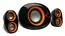 Колонки Jetbalance JB-410 2.1 черные с оранжевым (17W+2*3W)