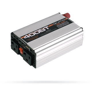 Автоинвертор (розетка в авто) Qumo 12>220v/400W к аккумулятору, USB выход,система защиты