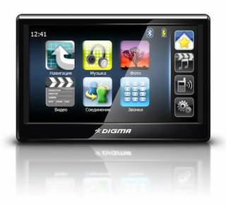 Автомобильный навигатор GPS Digma DM500B 5" + GPRS Информация о пробках + Интернет браузер
