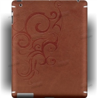 Наклейка ZAGG LEATHERskin для iPad2/New brown embossed