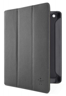 Чехол Belkin для iPad3/iPad2 CASE,FOLIO,PU/LTHR,NEW iPAD,TRFLD MGNT,BLKTOP/GRVL0F8N755cwC00