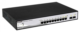 Коммутатор D-Link DGS-1210-10P Gigabit Smart III 8x10/100/1000 PoE ports 2 combo 1000Base-T/MiniGBIC