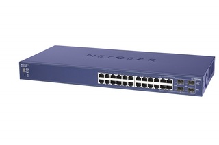 Коммутатор Netgear (GS724TP-100EUS) Управляемый Smart, 20GE PoE, 2SFP/Combo портов