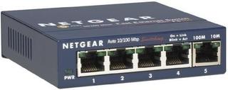 Коммутатор Netgear (FS105-200PES) 5-портовый 10/100BaseTx с внешним блоком питания