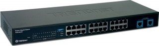 Коммутатор TRENDnet TEG-S224 24-портовкоммутатор 10/100 Мбит/с 2-ва гигабитных порта стоечный