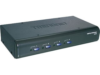 Коммутатор TRENDnet TK-423K 4-порта КВМ-переключатель VGA USB PS/2 аудио