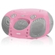Аудиомагнитола BBK BX110U розовый с серебром