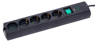 Сетевой фильтр MOST LRG-USB 5 розеток 1.7m черный