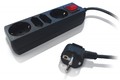 Удлинитель универсальный PC PET 1,8м 4 розетки чёрный AP02009-1.8-BK