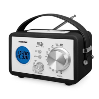 Радиоприемник Hyundai H-1612 черная кожа