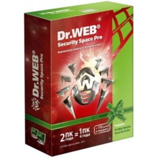 ПО Dr.Web Security Space PRO - в картонной упаковке, на 12 мес, на 2 Пк