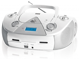 Аудиомагнитола BBK BX318U серебро