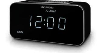 Радиобудильник Hyundai H-1503U Черный/Белый