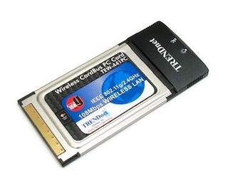 Сетевая карта TRENDNET TEW-441PC Wi-Fi PCMCIA-карта стандарта 802.11g+ 108 Мбит/с
