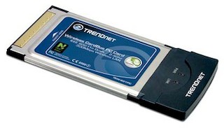 Сетевая карта TRENDnet TEW-621PC Wi-Fi PCMCIA карта стандарта 802.11n 300 Мбит/с