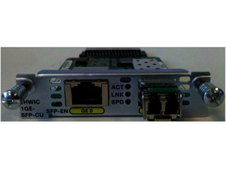 Модуль Cisco EHWIC-1GE-SFP-CU= EHWIC 1 port dual mode SFP(100M/1G) or GE(10M/100M/1G) Spare