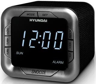 Радиобудильник Hyundai H-1551 черный/сиреневый