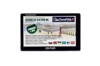 Навигатор Автомобильный GPS Lexand SG-615pro HD 5" 800x480 4Gb microSD FM-Transmitter черный Navitel