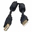 Кабель USB 2.0 Am-Af удлинитель 3м Konoos KC-USB2-AMAF-3, AM/AF, черный, позол. разъемы, феррит.кольца, блистер