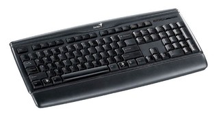 Клавиатура Genius KB-120 bl с подставкой для запястий color box PS/2