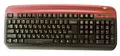 Клавиатура Oklick 300M крас (PS/2+USB)+USB порт