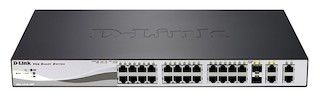 Коммутатор D-Link DES-1210-28P WEB Smart III 24x10/100Mbps PoE 2x10/100/1000Mbps 2 Combo SFP